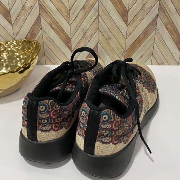 🪶 Yes We Vibe Mandala Dreamcatcher Sneakers – Boho Art Pattern Lace-Up Shoes 8. - Picture 2 of 9